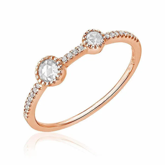 Double Rose Cut Orbit Band