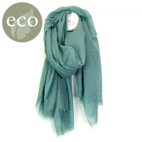 Duck egg blue single colour cotton scarf