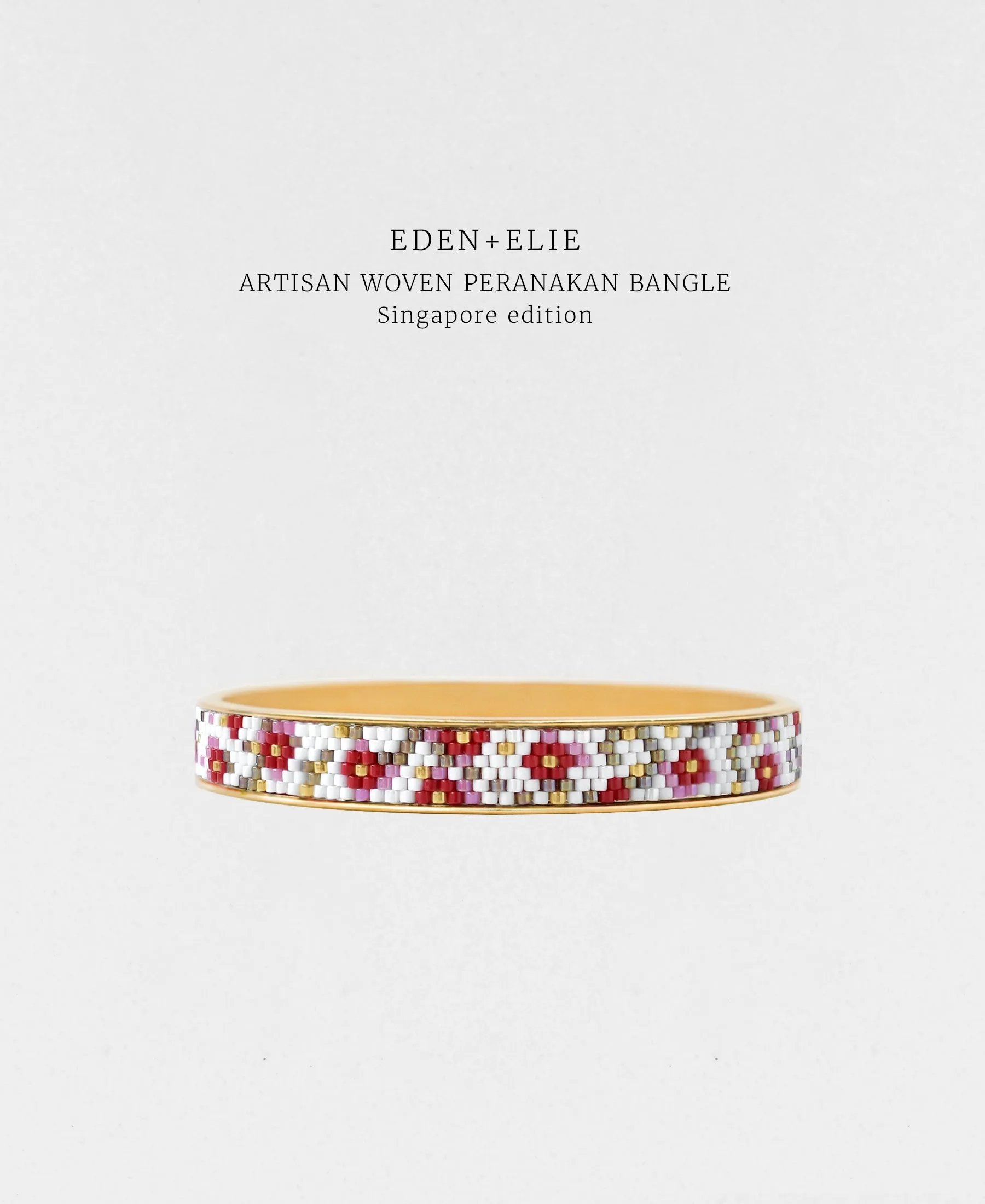 EDEN   ELIE Modern Peranakan capsule pendant necklace   bangle gift set - Singapore edition
