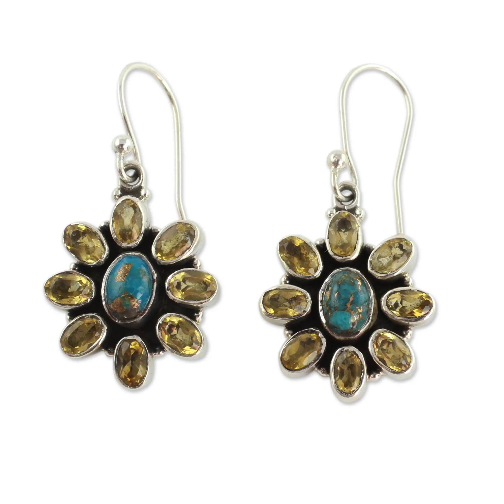 Fair Trade Indian Earrings with Citrine - Sunny Sky | NOVICA