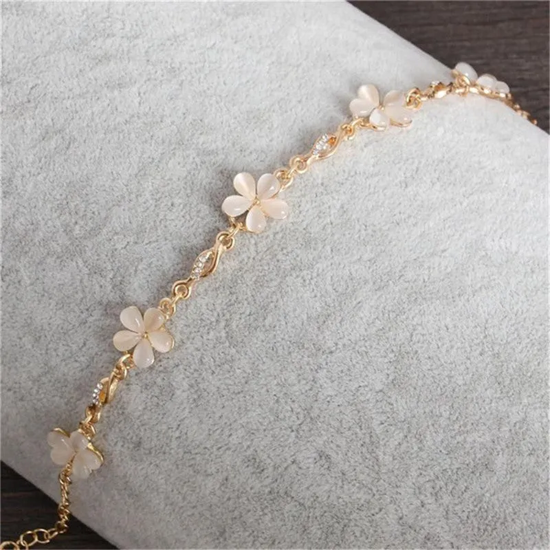 Fashion opal flower stitching bracelet