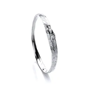 Fine Silver Textural Bangle