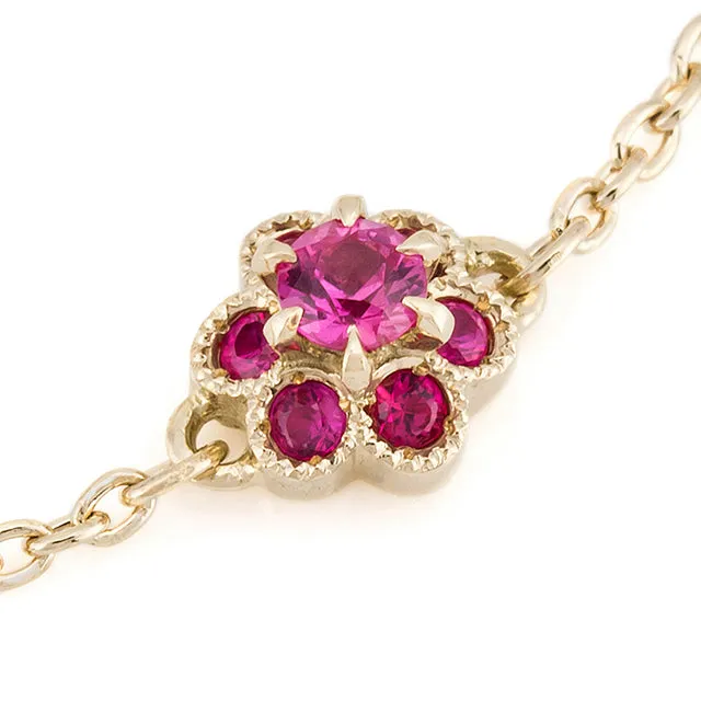 “fleurs”<br>Ruby Bracelet<br>ルビーブレスレット<br>（1334B）