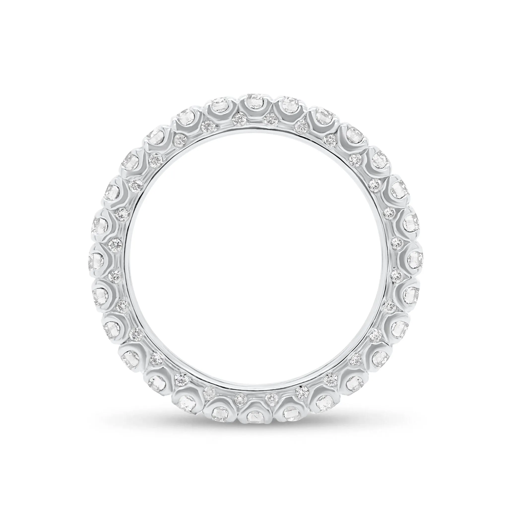 Four Prong-Set Diamond Eternity Wedding Band