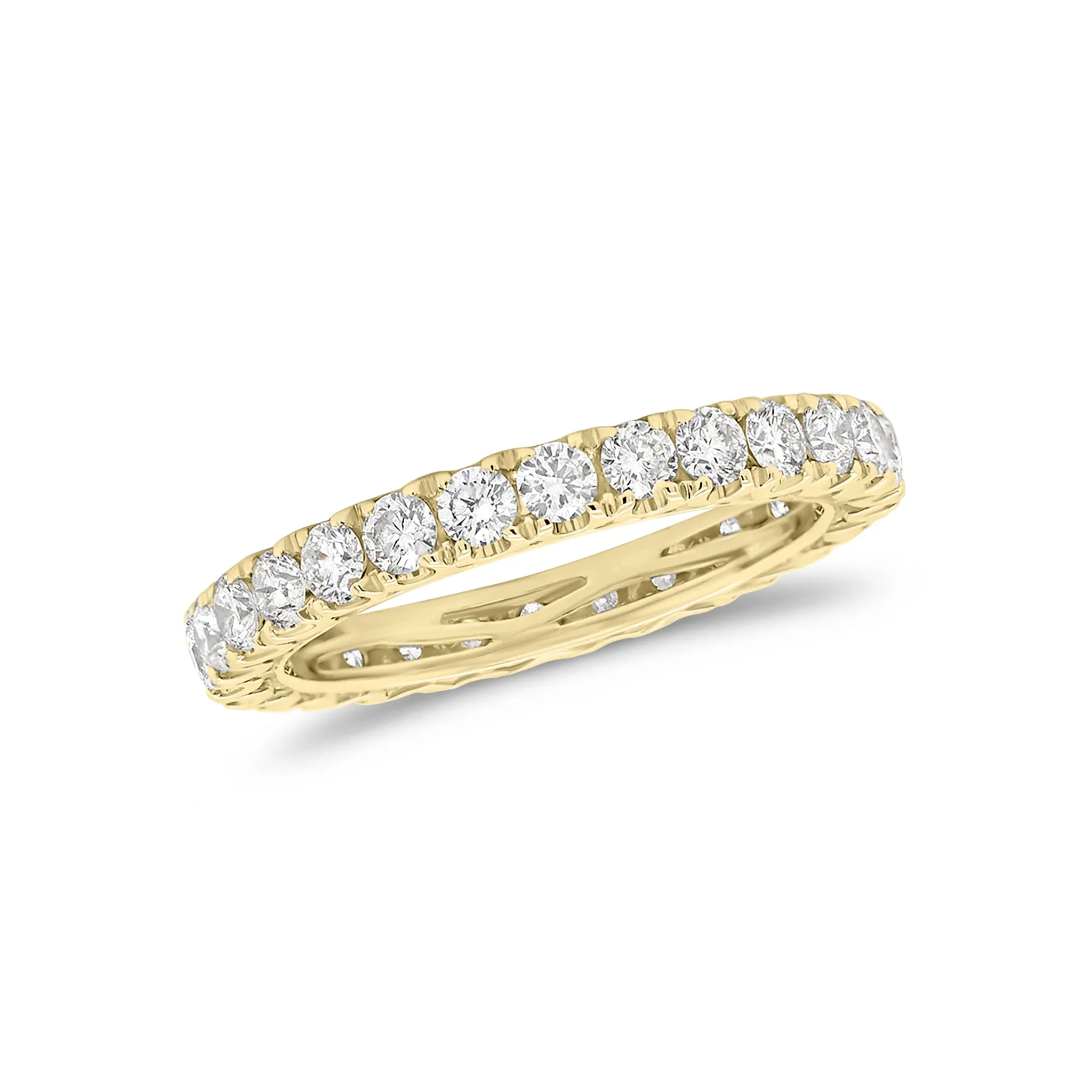 Four Prong-Set Diamond Eternity Wedding Band