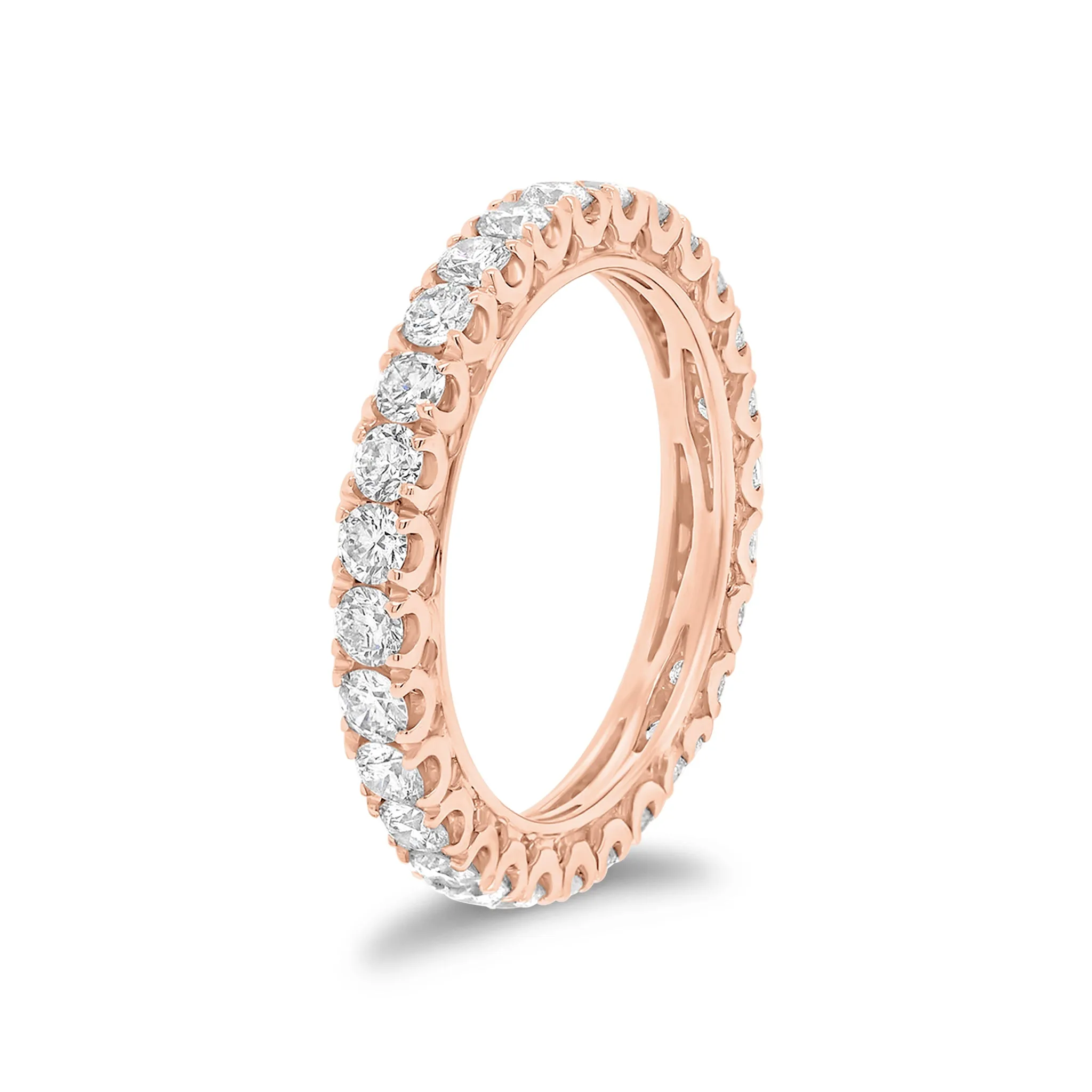 Four Prong-Set Diamond Eternity Wedding Band