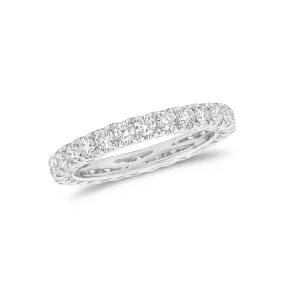 Four Prong-Set Diamond Eternity Wedding Band