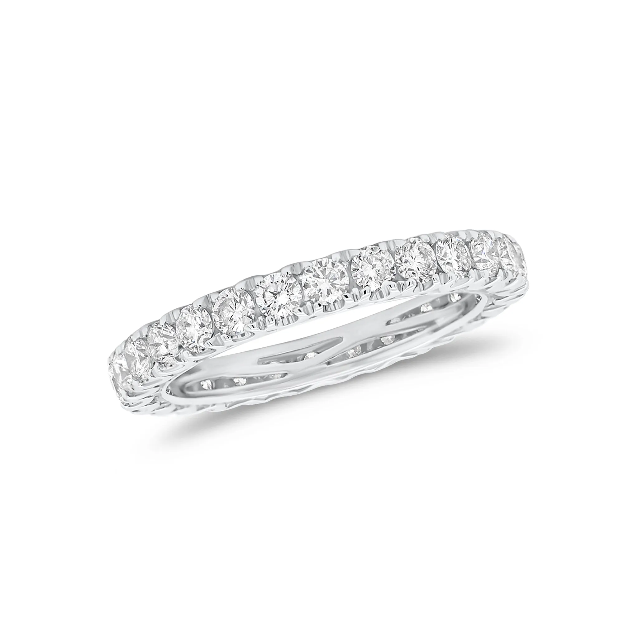 Four Prong-Set Diamond Eternity Wedding Band