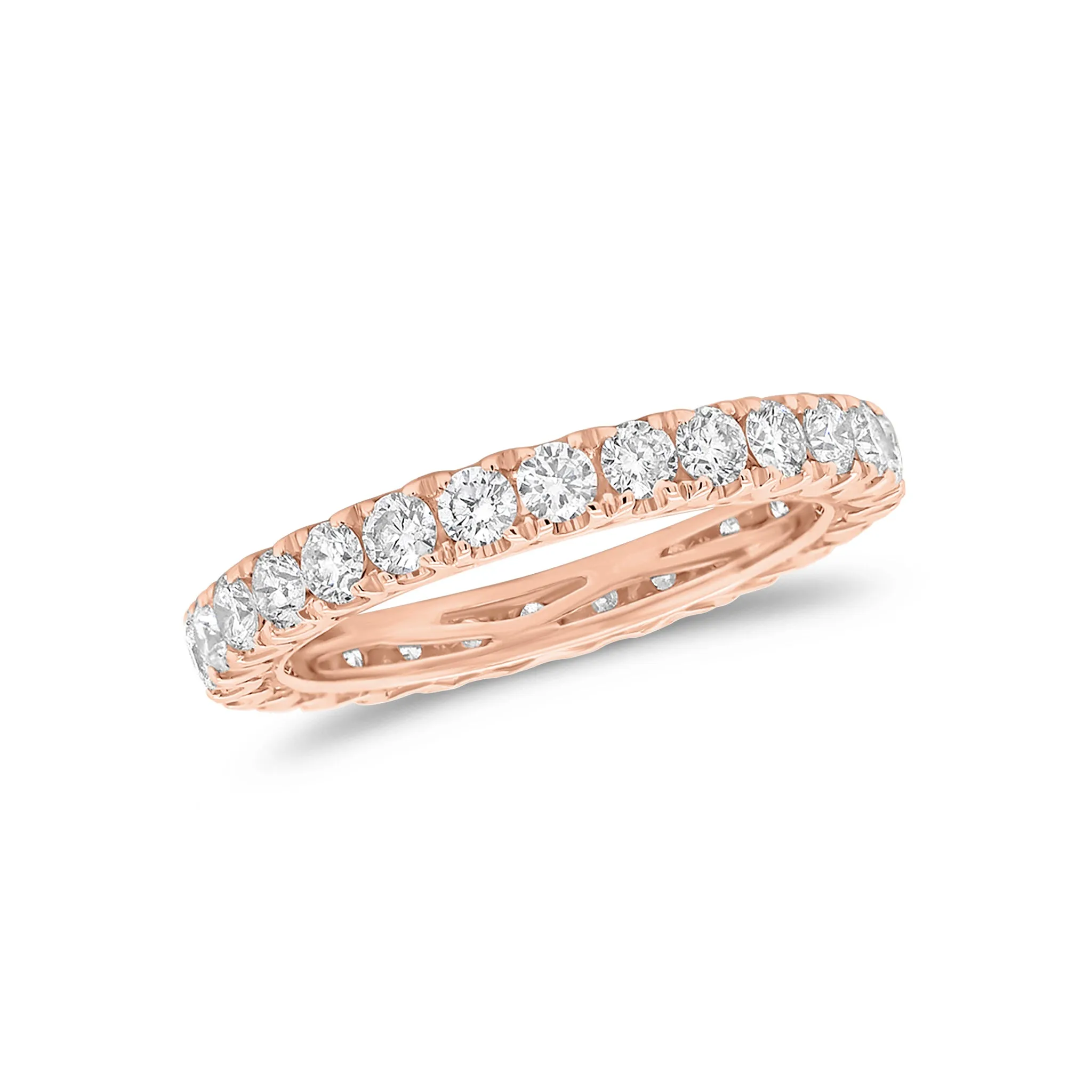 Four Prong-Set Diamond Eternity Wedding Band