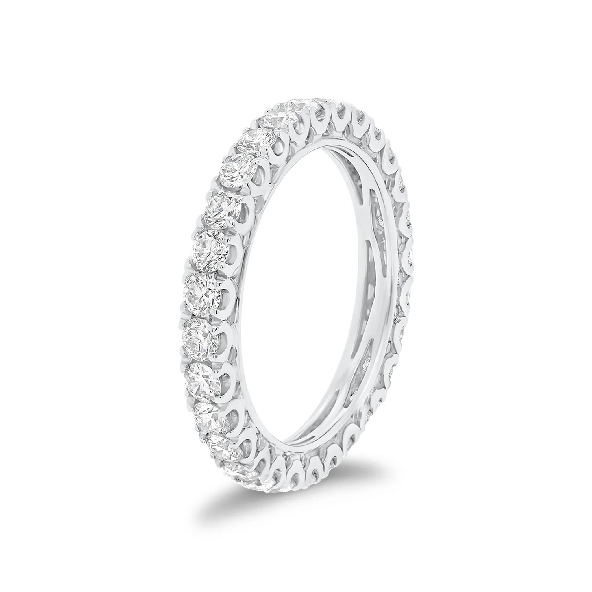 Four Prong-Set Diamond Eternity Wedding Band