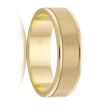 Gold Mesh Textured Wedding Ring