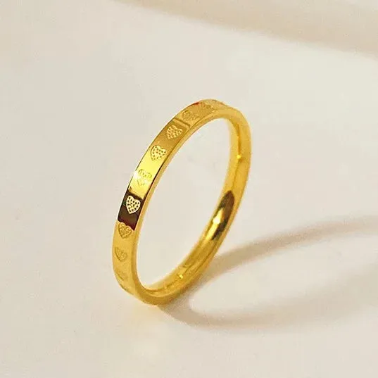 Golden Stainless Steel Ring