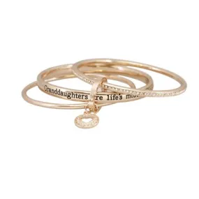Granddaughter Triple Bangle – Rose Gold Plated