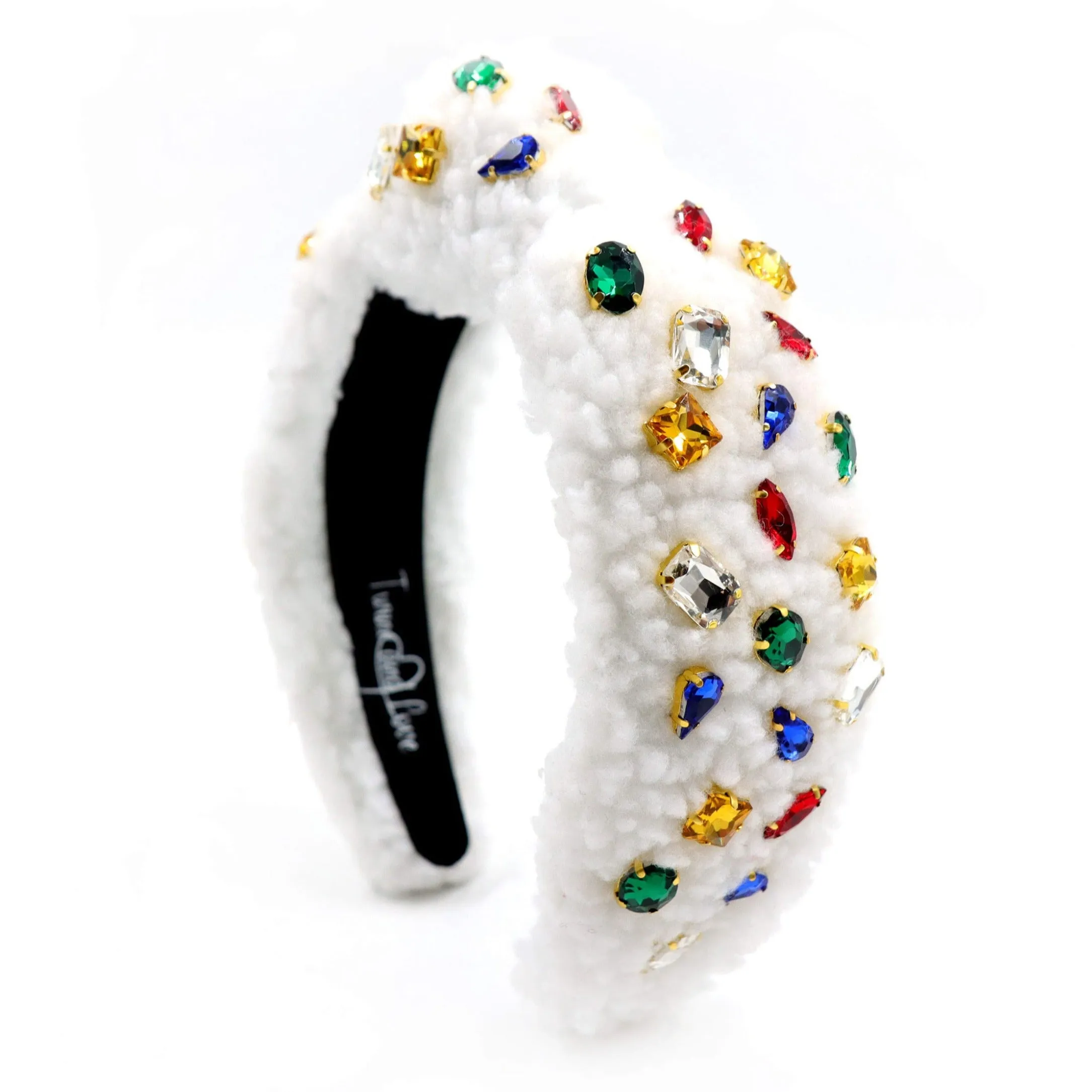Hand Sewn Multicolor Jeweled Knot Headband