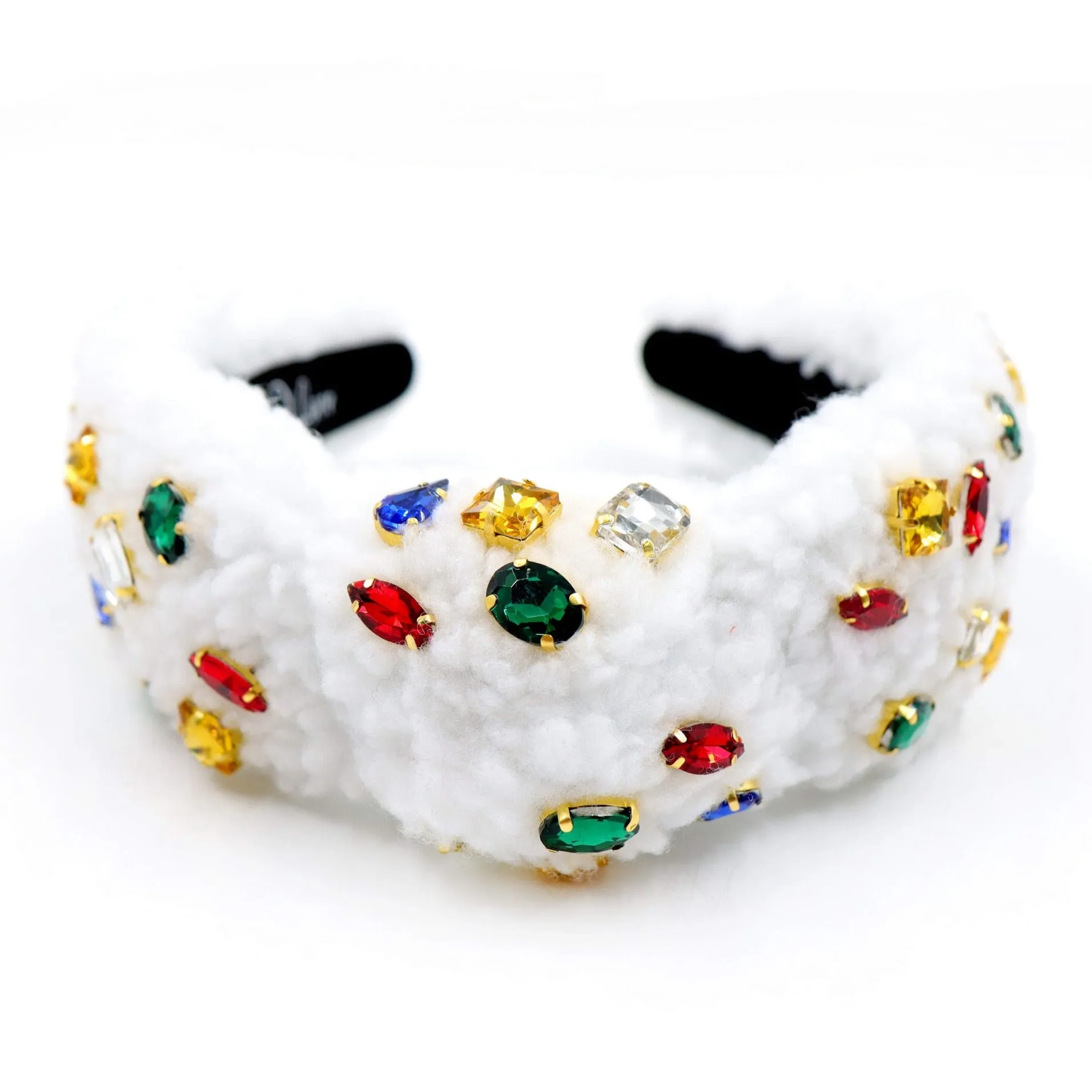 Hand Sewn Multicolor Jeweled Knot Headband