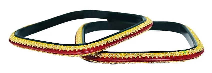 High Fashion Acrylic Square Bangle Set Pack of 2