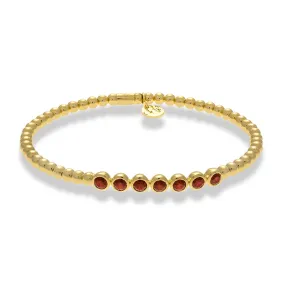Hulchi Belluni 18K Yellow Gold Ruby Tresore Stretch Bracelet