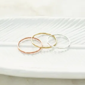 In The Details Stacking Rings - Faceted