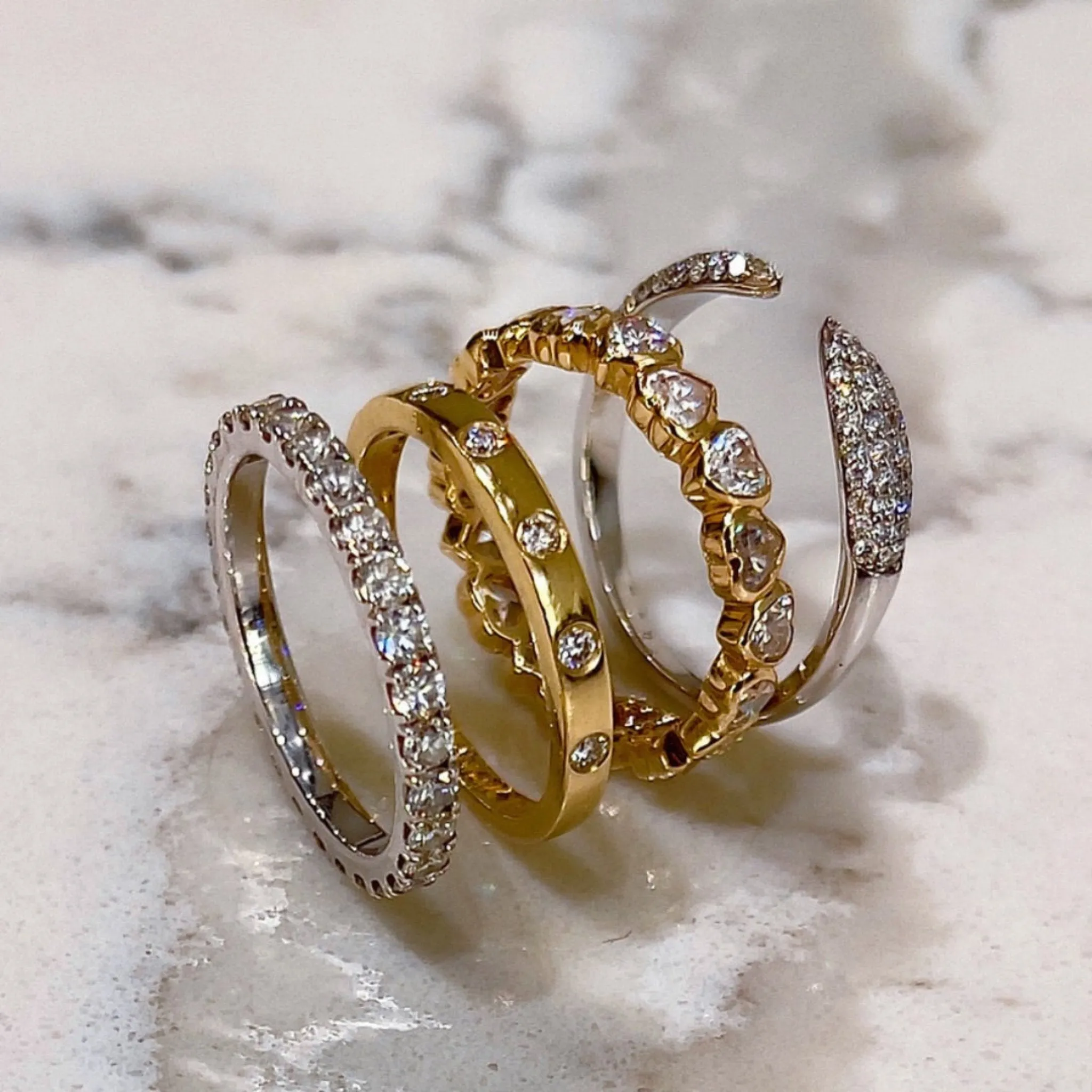 Inset Diamond Ring