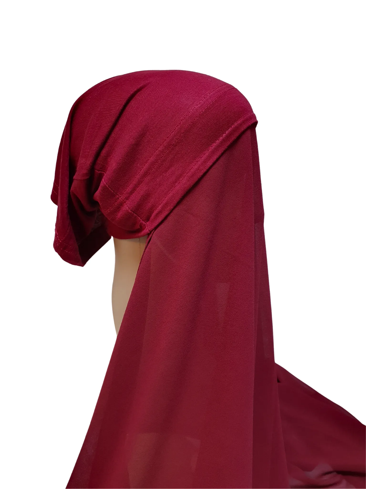 Instant Chiffon Hijab Scarf With Inner Cap One Piece for Ladies Girls Women
