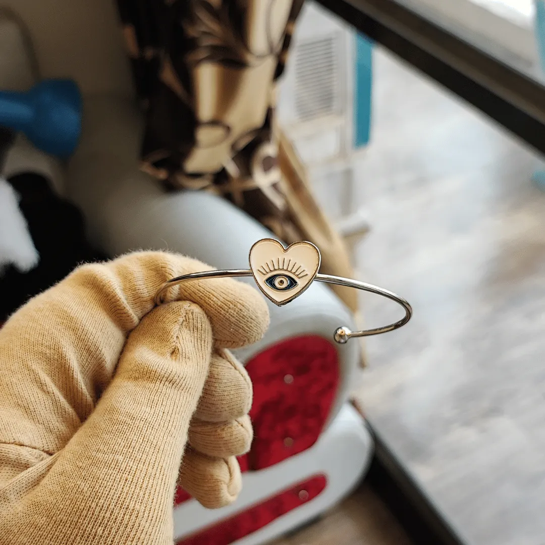 Jewelestia Silver Mystic Eye Charm Bracelet