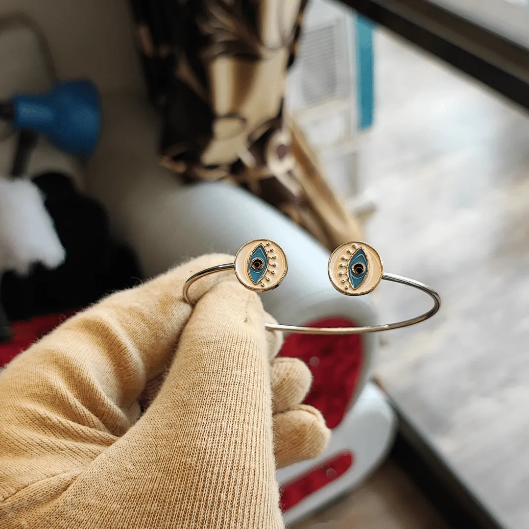 Jewelestia Silver Mystic Eye Charm Bracelet