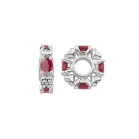 July Birthstone Silver Wheel Charm S348R