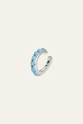 Jumbo turquoise stones sterling silver ear cuff