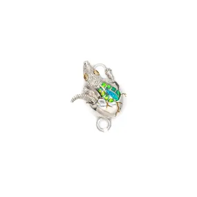 Kovel Green Opal Hatching Alligator Topper