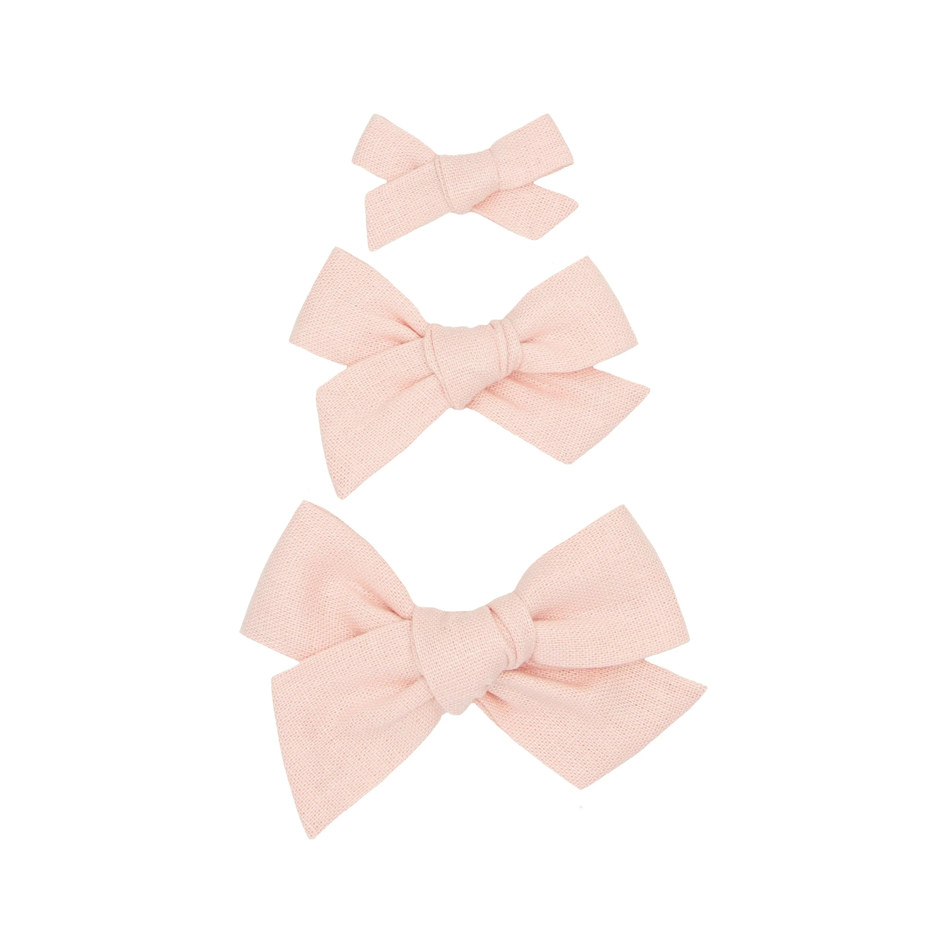 Linen Bow 3 Pack: Lavender Clips