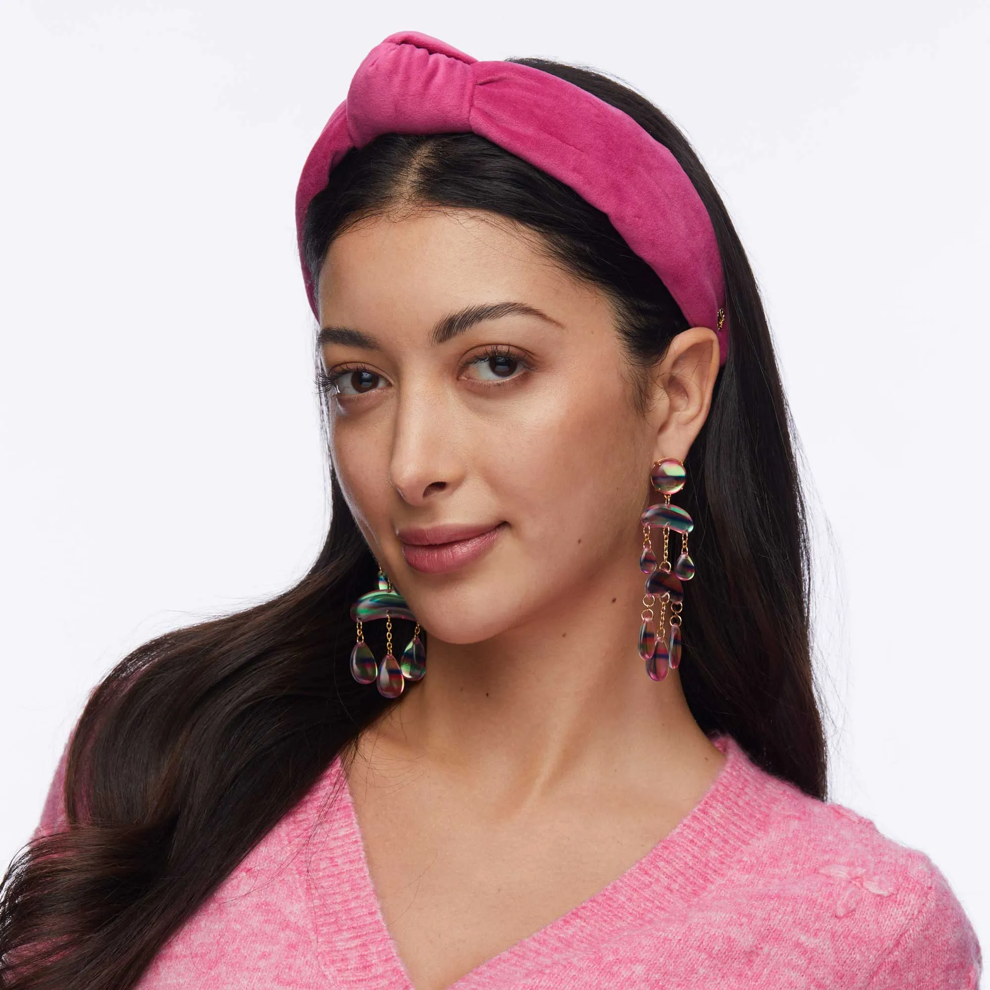 LIPSTICK PINK BREAST CANCER AWARENESS KNOTTED HEADBAND