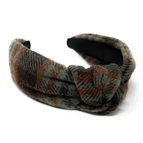 Marie Plaid Top Knot Headband