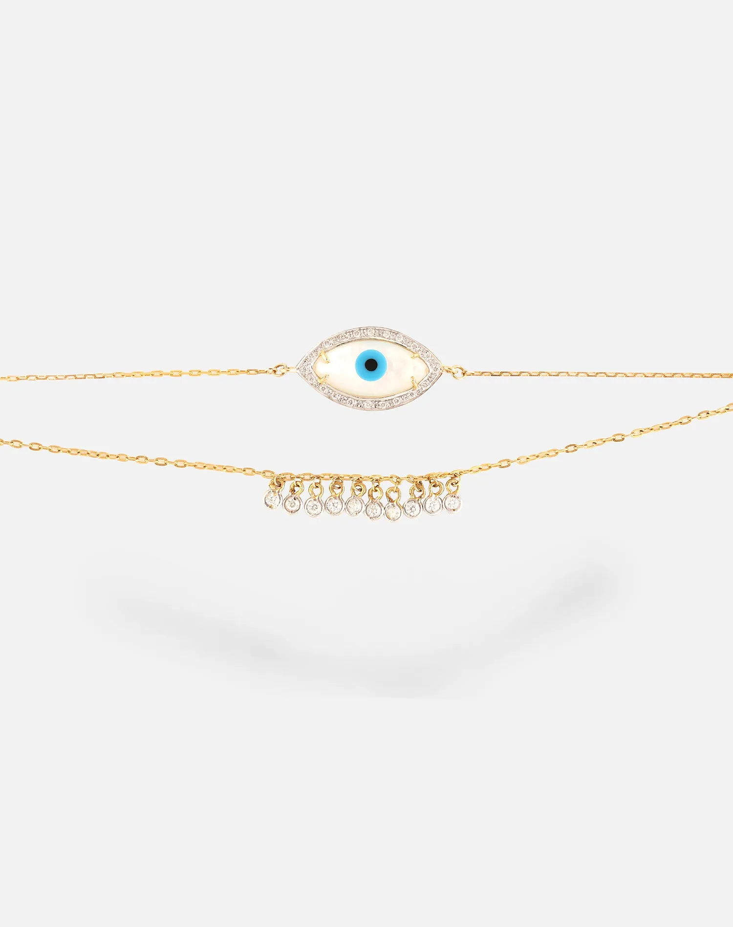 Marquise Evil Eye Bracelet with Both Diamonds