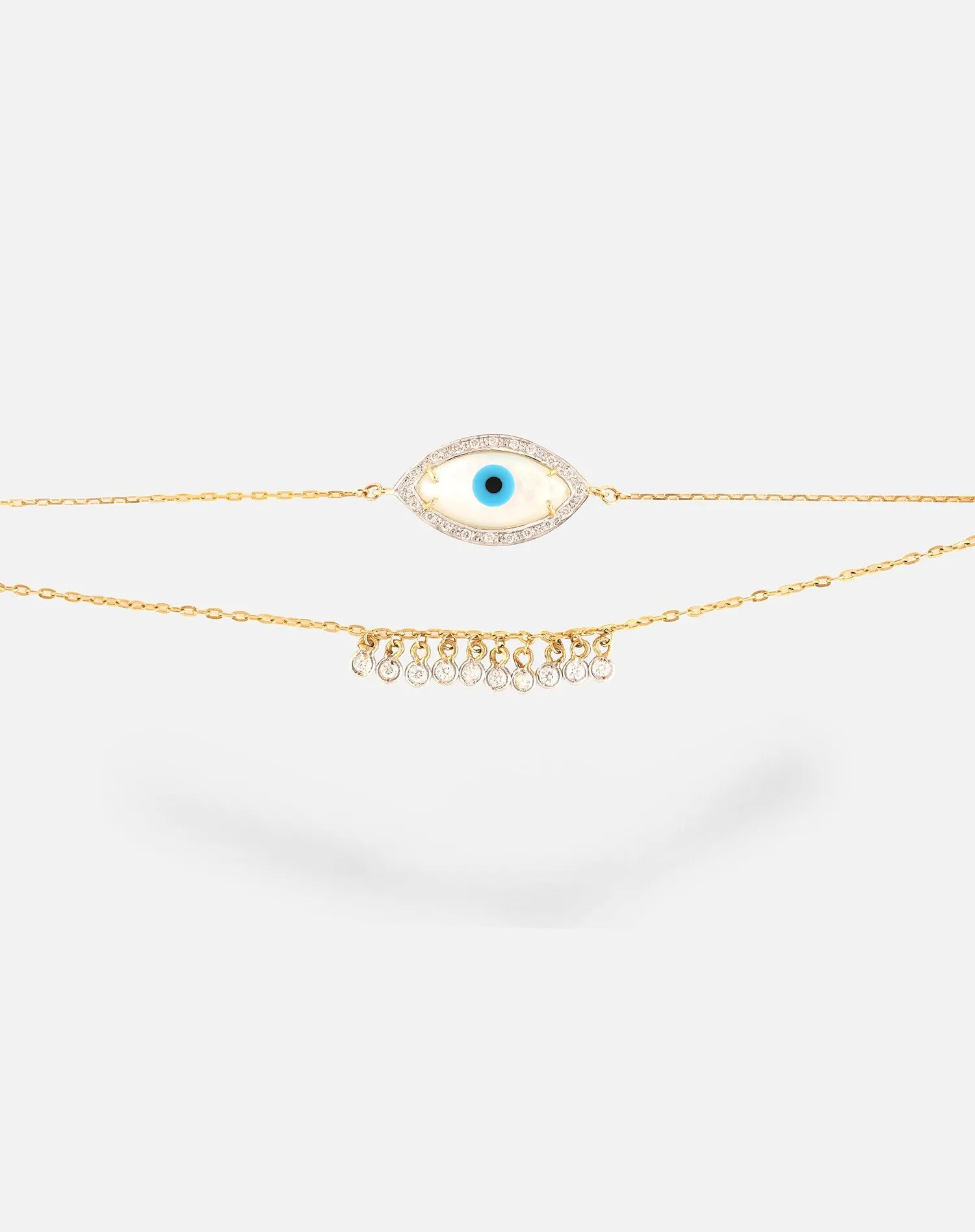 Marquise Evil Eye Bracelet with Both Diamonds