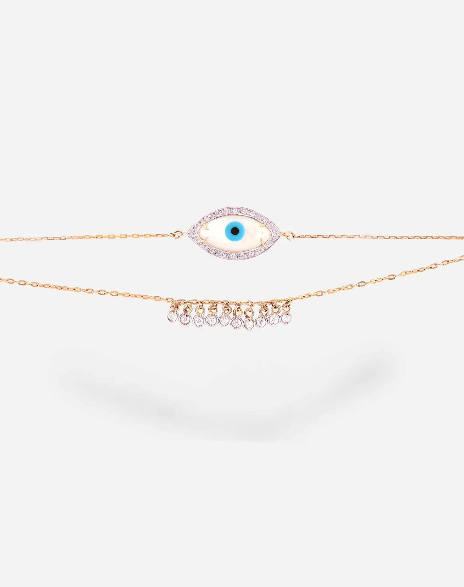 Marquise Evil Eye Bracelet with Both Diamonds