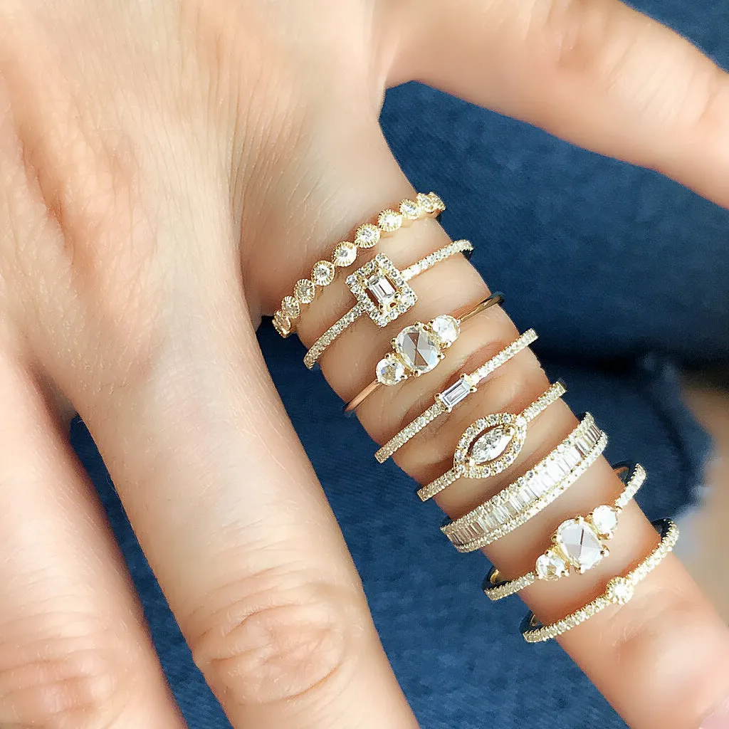 Marquise Halo Halfway Band