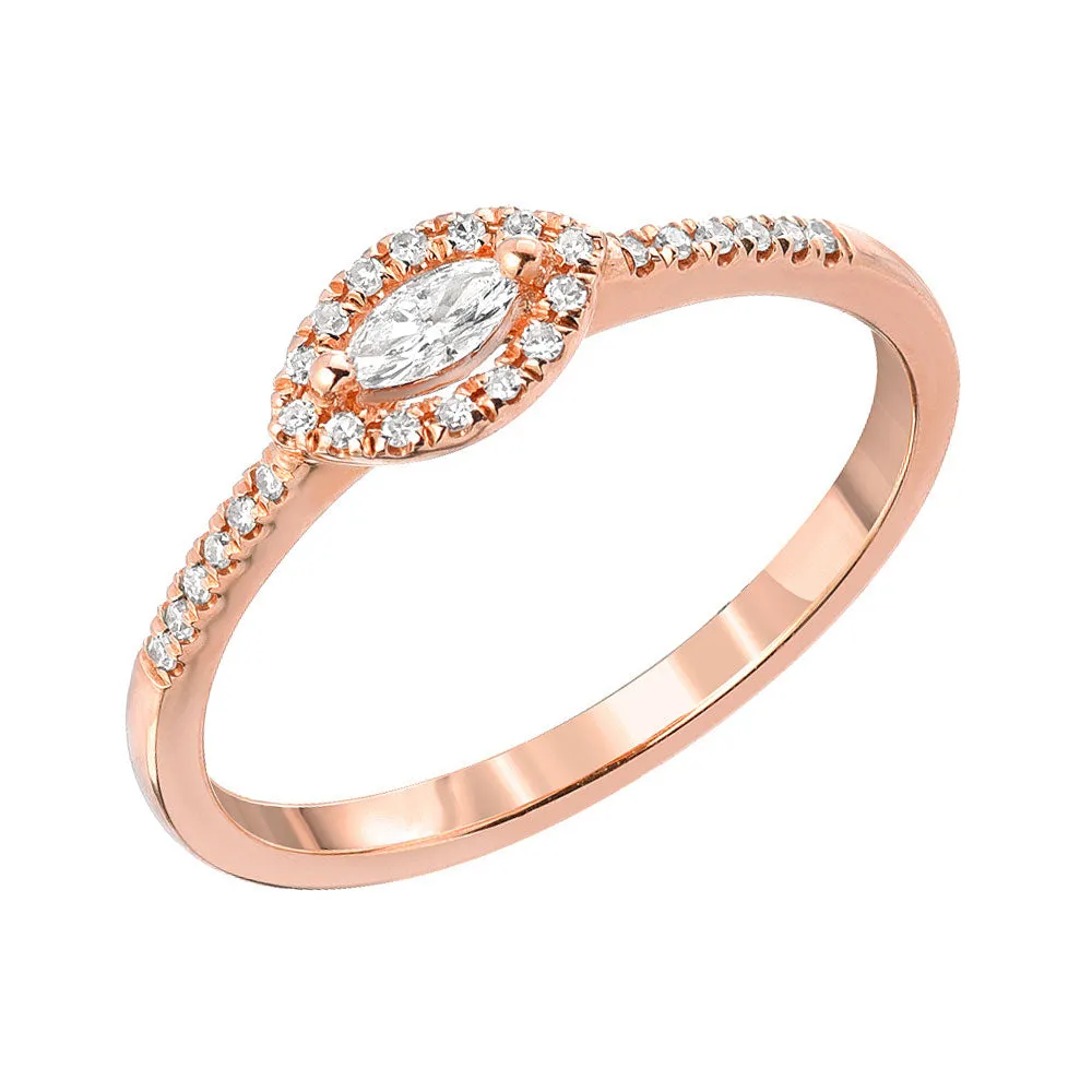 Marquise Halo Halfway Band