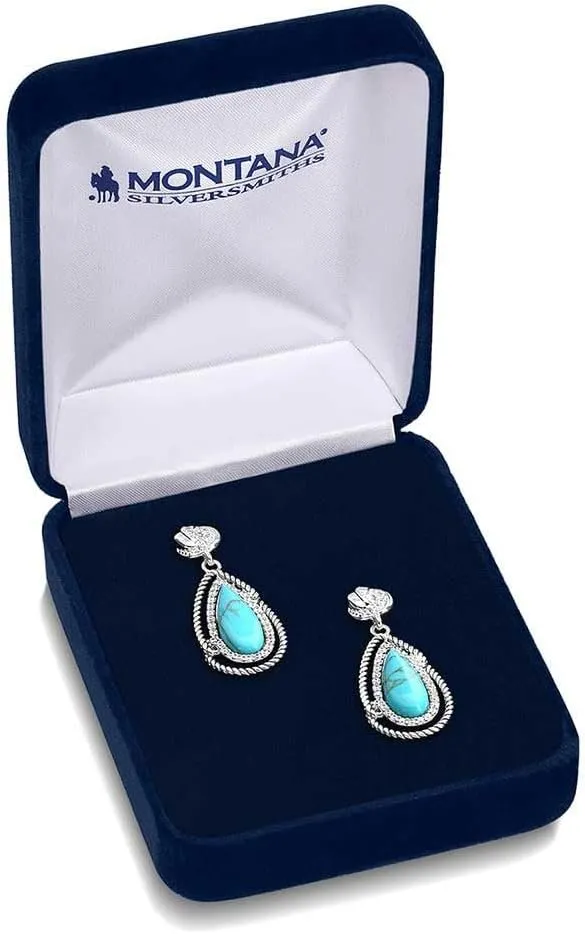 Montana Silversmiths Tied & True Turquoise Earrings