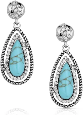 Montana Silversmiths Tied & True Turquoise Earrings