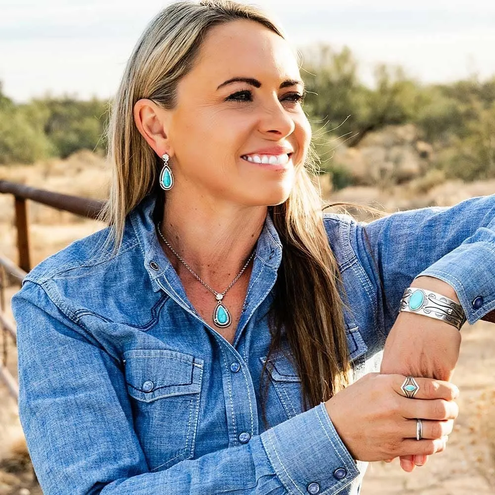 Montana Silversmiths Tied & True Turquoise Earrings