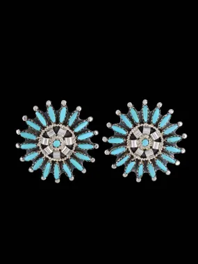 Native American Jewelry Zuni Turquoise Post Earrings