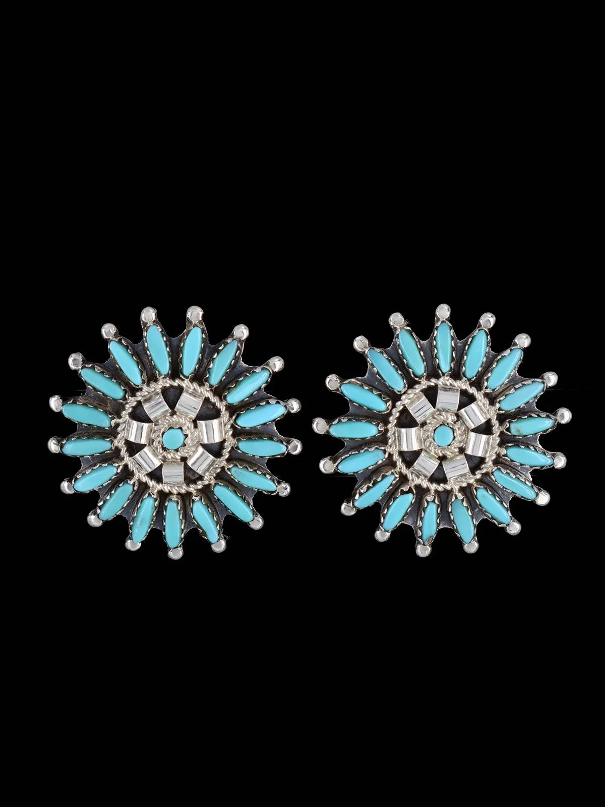 Native American Jewelry Zuni Turquoise Post Earrings
