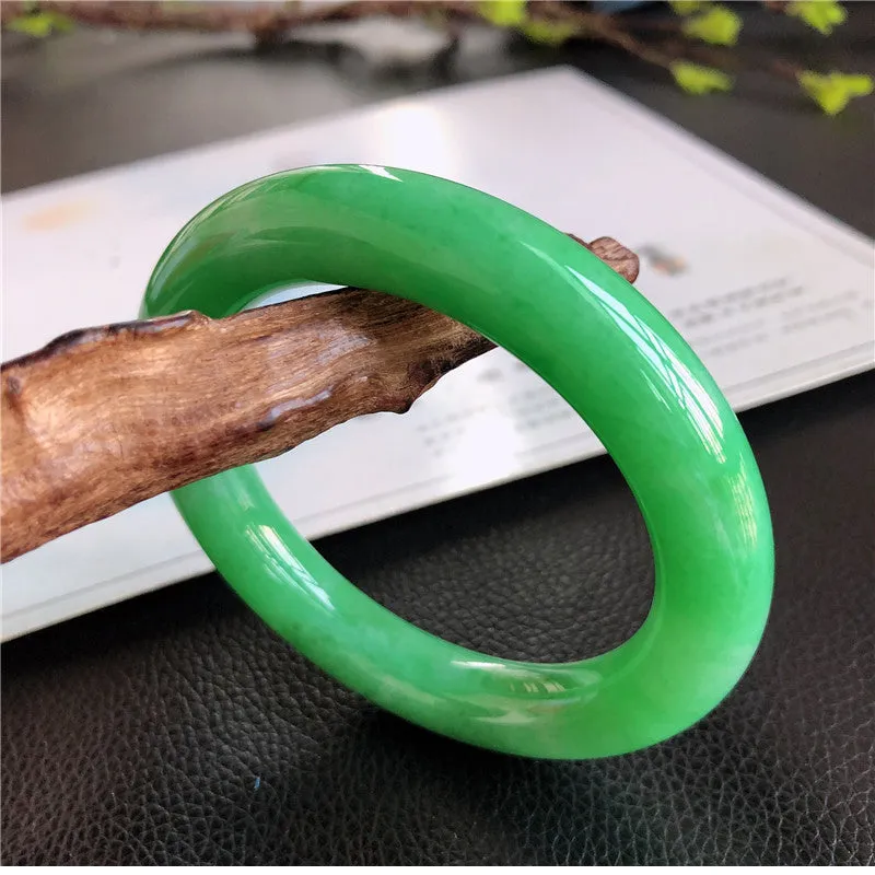 Natural Jade Bangle Jadeite Bangle Internal Diameter 57.2mm 01174