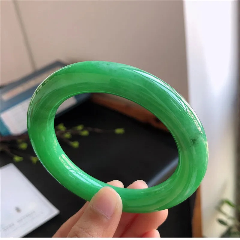 Natural Jade Bangle Jadeite Bangle Internal Diameter 57.2mm 01174