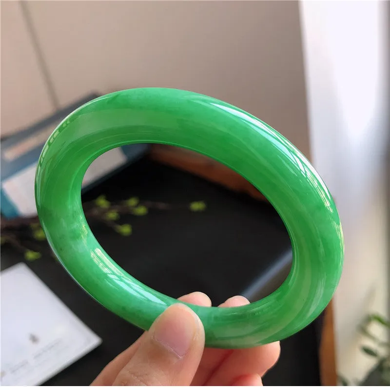 Natural Jade Bangle Jadeite Bangle Internal Diameter 57.2mm 01174