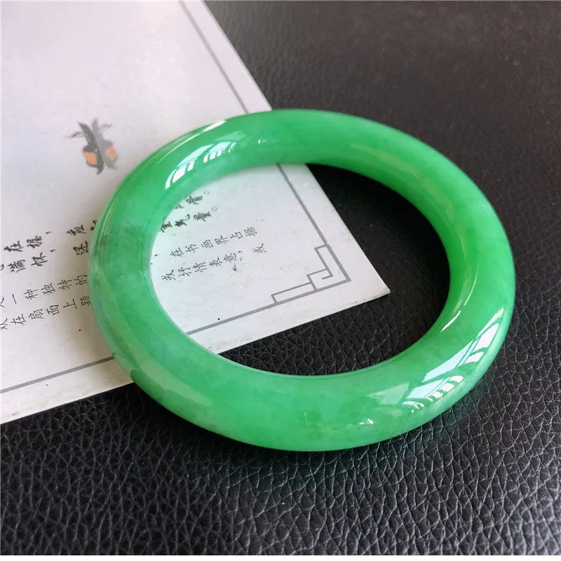 Natural Jade Bangle Jadeite Bangle Internal Diameter 57.2mm 01174