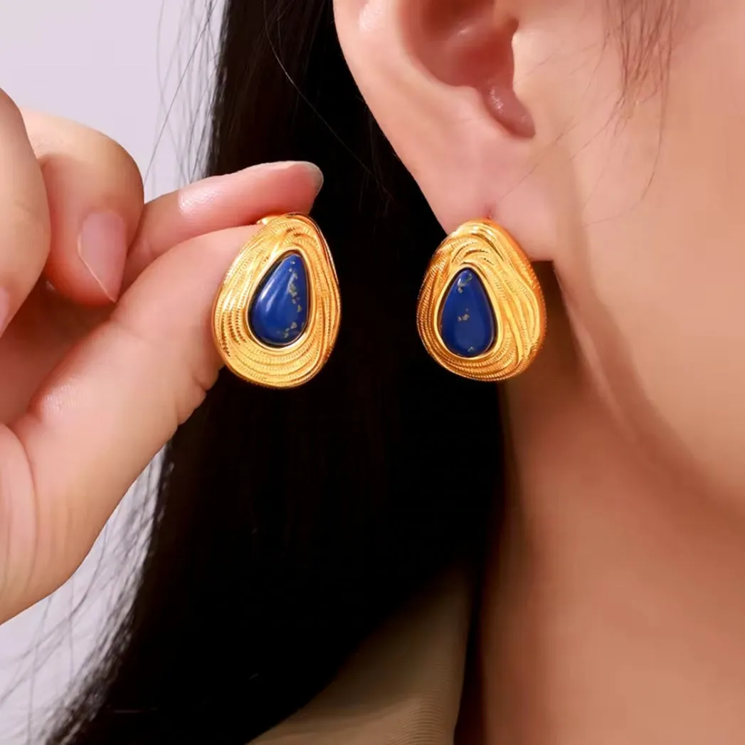 Natural Lapis Lazuli Earrings
