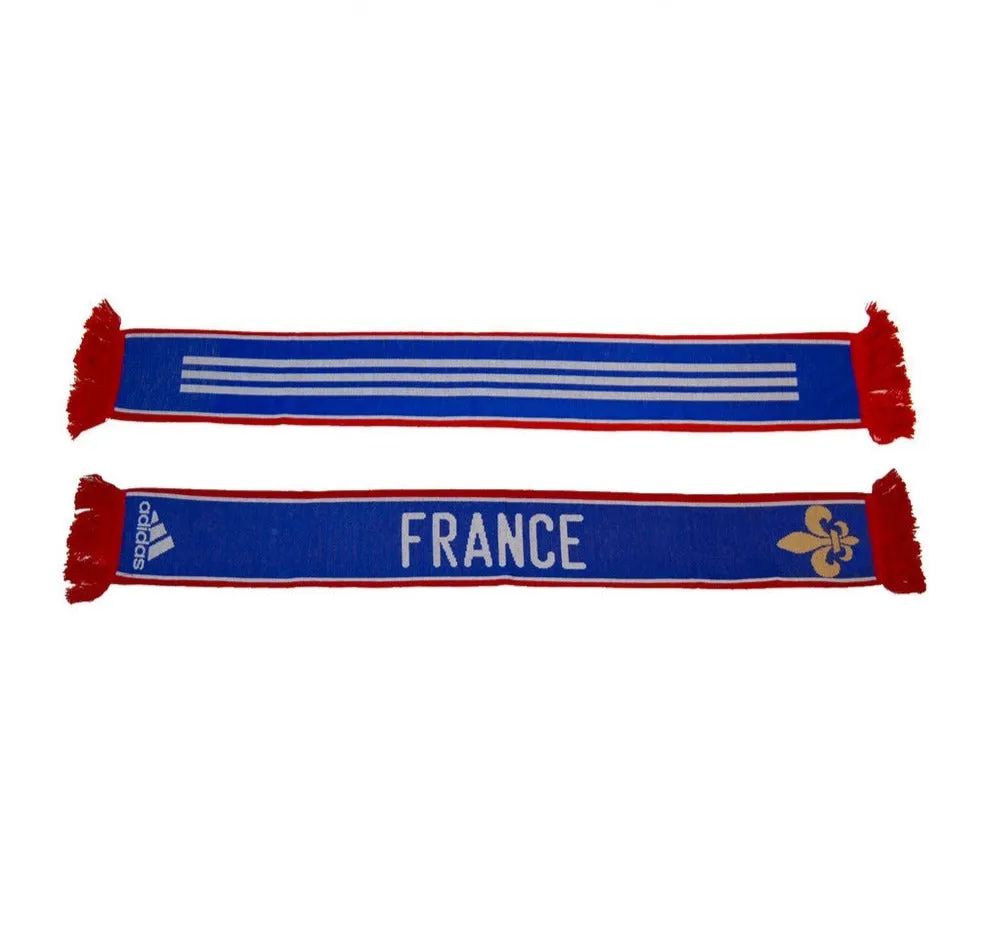 Official French FIFA® France Soccer FC Team Adidas Fan Scarf - Blue