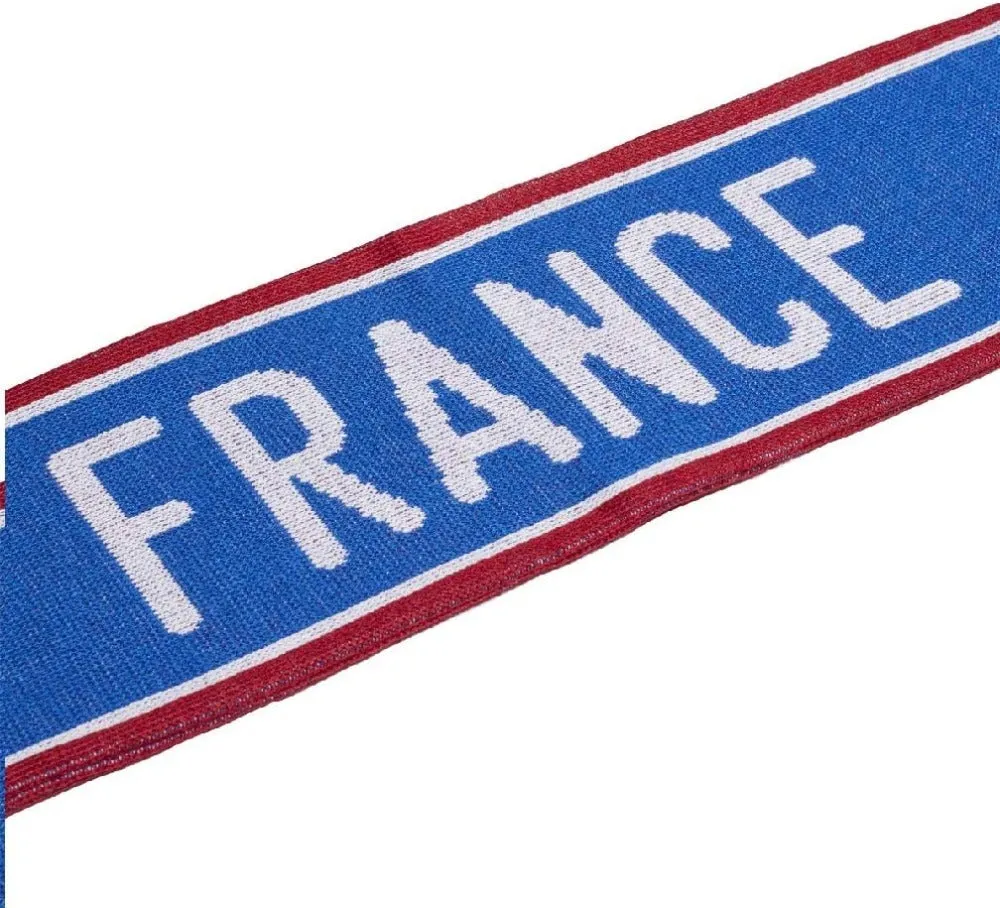 Official French FIFA® France Soccer FC Team Adidas Fan Scarf - Blue