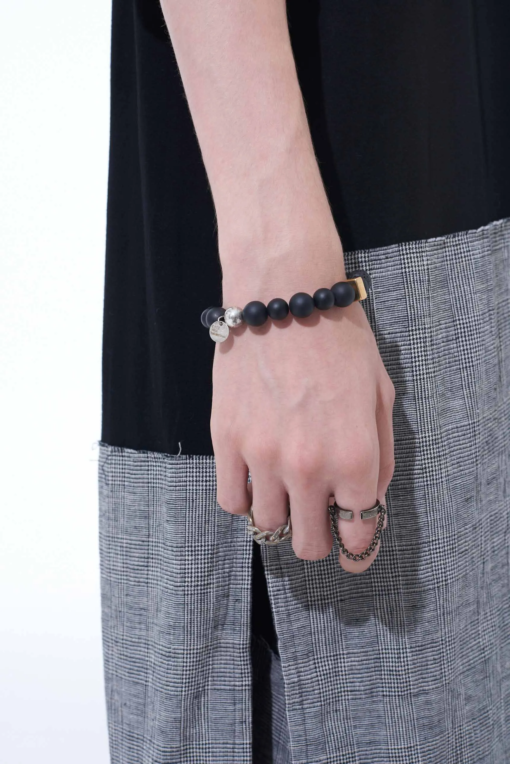 ONYX BEAD LAVA STONE BRACELET